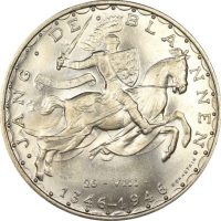 Luxembourg 100 Francs 1946 Silver Brilliant Uncirculated