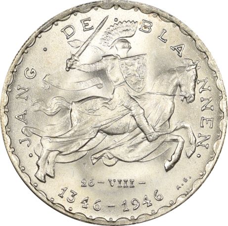 Luxembourg 50 Francs 1946 Silver Brilliant Uncirculated