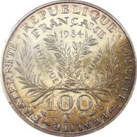 Γαλλία France 100 Francs 1984 Silver Marie Curie