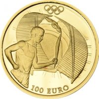 Ολυμπιακοί Αγώνες Αθήνα 2004 Χρυσό Νόμισμα 100 Ευρώ Λαμπαδηδρομία