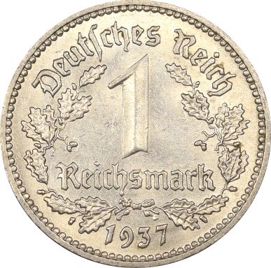 Γερμανία Germany 1 Reichsmark 1937A High Grade