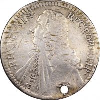 Dalmatia Republic Of Ragusa 1 Thaler 1761 Silver With Hole