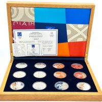 Ελλάδα Σετ 12 Ασημένιων Νομισμάτων Ολυμπιακοί Αγώνες Αθήνα 2004