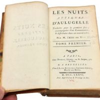 Les Nuits Attiques d Aulugelle 1776 1st Edition 3 Volumes