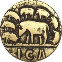 Βασιλιά Σελβύρου Νόμισμα Απάτης Η Γουρούνα Με Τα Γουρουνάκια