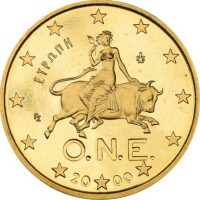 Τράπεζα Της Ελλάδος Σπάνιο Μετάλλιο Του 2000 Για Την ΟΝΕ