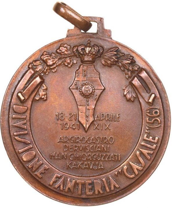Ιταλικό Μετάλλιο Ελληνο-Αλβανικού Μετώπου 1941 Αργυρόκαστρο Κακαβιά Κλπ