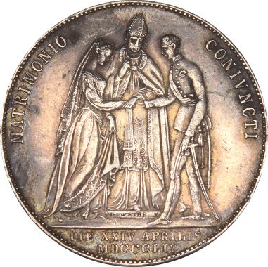 Αυστρία Austria 1 Gulden 1854 Silver Royal Wedding