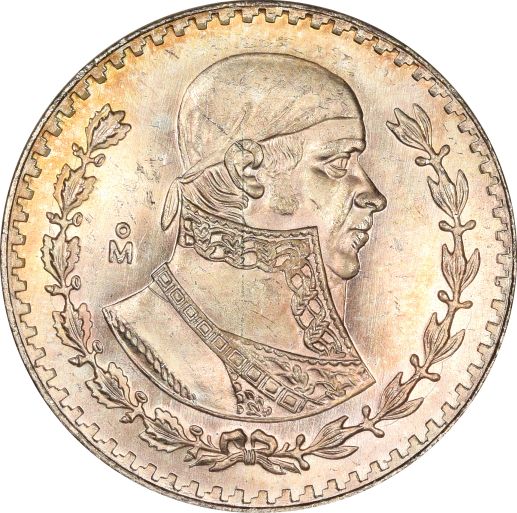 Μεξικό Mexico 1 Peso 1953 Silver Brilliant Uncirculated