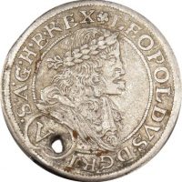 Austria 6 Kreuzer 1677 Silver With Hole