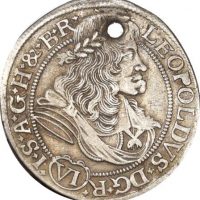 Austria 6 Kreuzer 1678 Silver With Hole