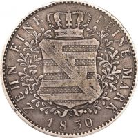 German States Saxony 1830 S Thaler Rare Mintage Of 19000