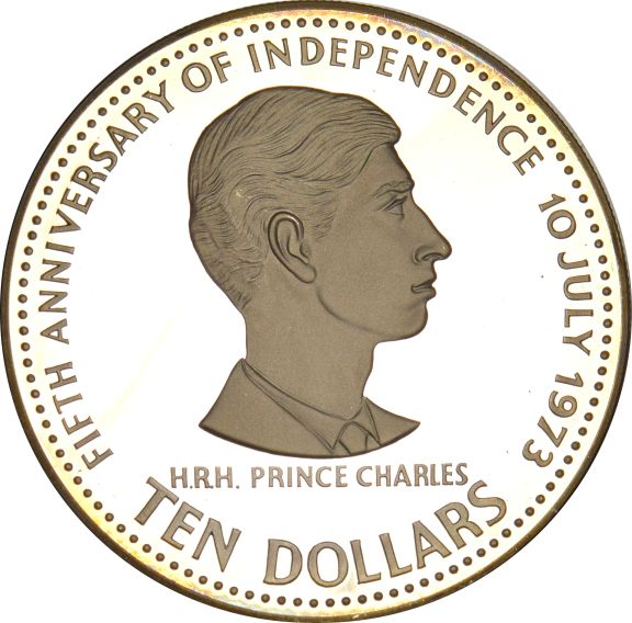 Μπαχάμες Bahamas 10 Dollars 1978 Silver Prince Charles