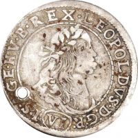 Austria 6 Kreuzer 1673 Silver With Hole