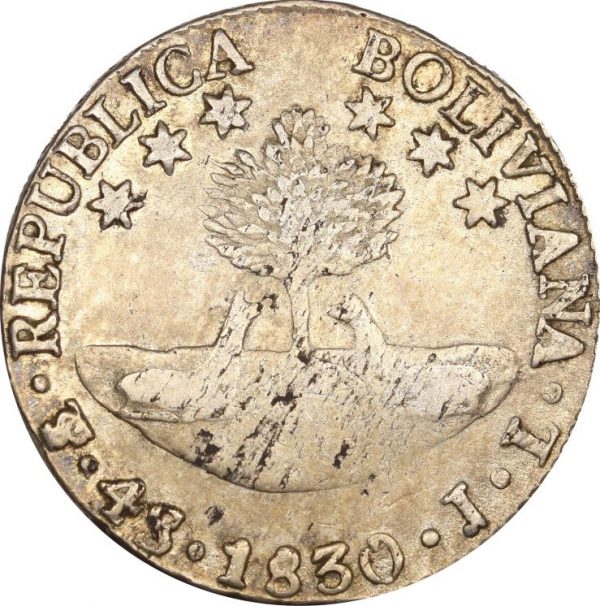 Βολιβία Bolivia 4 Soles 1830 Silver