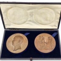 Σπάνιο Διπλό Μετάλλιο Επίσκεψης Γεωργίου Α’ στο Λονδίνο 1880