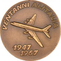 Ventanni Alitalia Airlines 1947 - 1967 Copper Medal