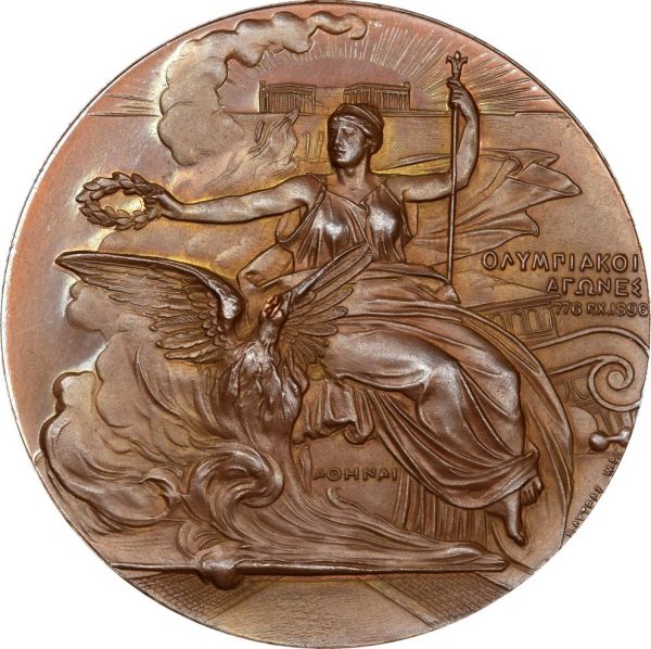 Athens 1896 Olympic Games Bronze Participation Medal FDC