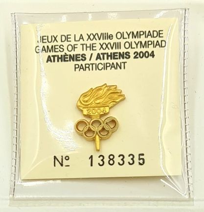 Athens Olympic Games 2004 Participant Pin