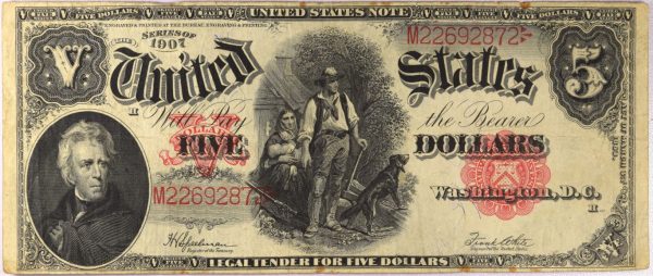 Χαρτονόμισμα Ηνωμένες Πολιτείες Αμερικής 5 Δολάρια 1907
