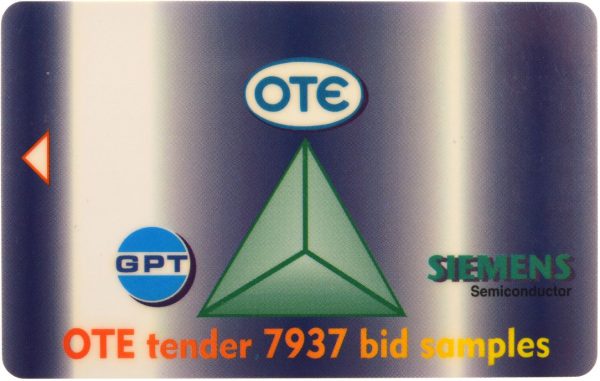 Σπάνια Τηλεκάρτα Δοκίμιο GPT Siemens OTE Tender 7937 Bid Sample