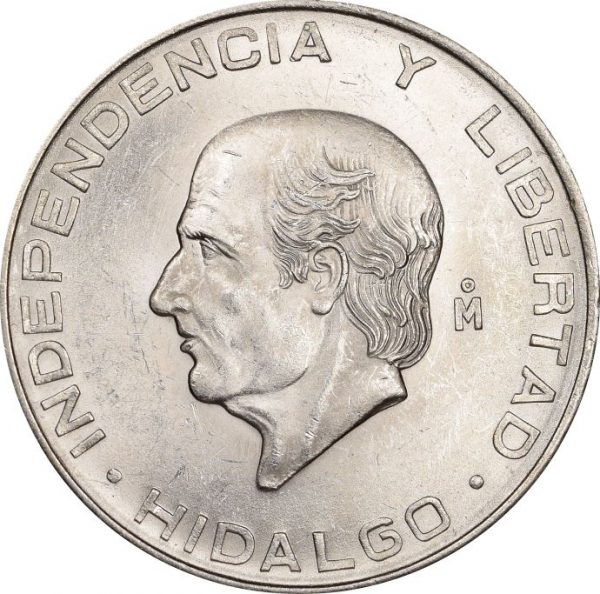Μεξικό Mexico 5 Pesos 1956 Silver Hidalgo Brilliant Uncirculated
