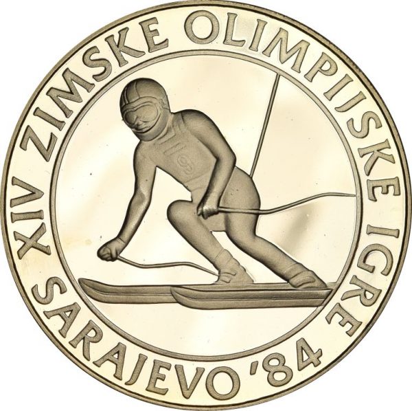 Γιουγκοσλαβία Yugoslavia 500 Dinars 1984 Silver Proof Winter Olympics