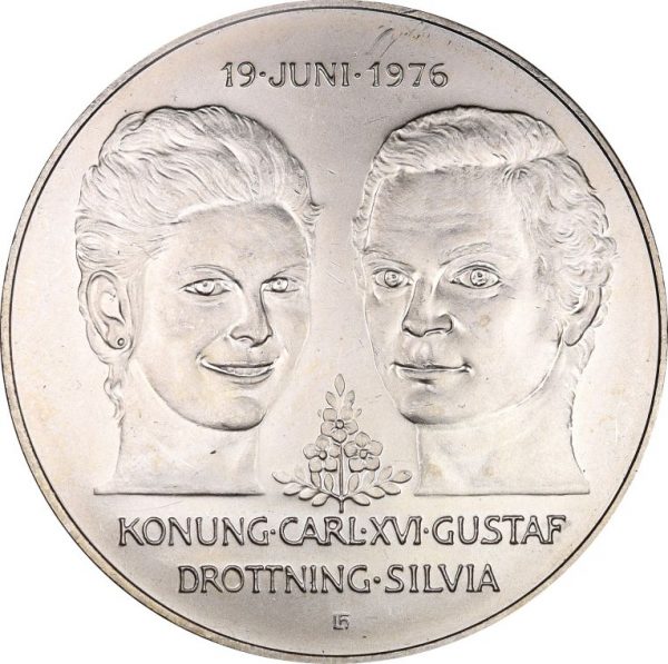 Σουηδία Sweden 50 Kronor 1976 Silver Royal Wedding