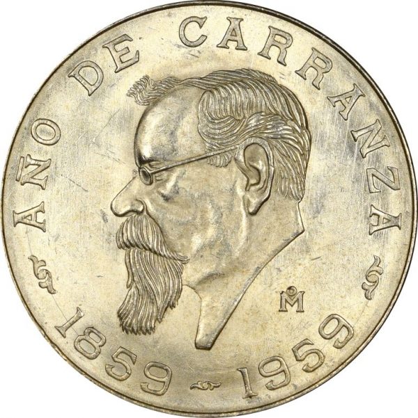 Μεξικό Mexico 5 Pesos 1959 Silver Year Of Carranza