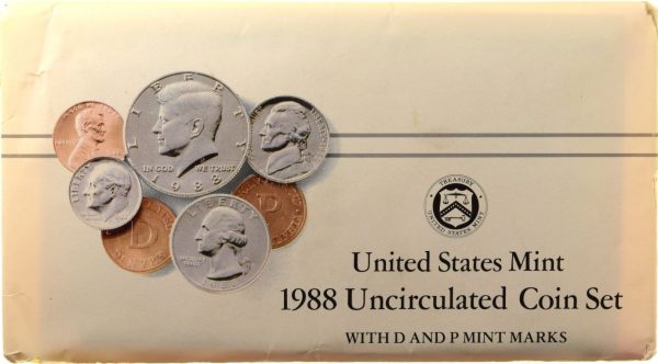 United States Official 1988 Double Uncirculated Coin Sets D And P Mintmarks