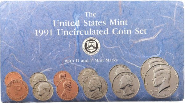 United States Official 1991 Double Uncirculated Coin Sets D And P Mintmarks