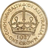 Αυστραλία Australia 1 Crown 1937 Silver High Grade