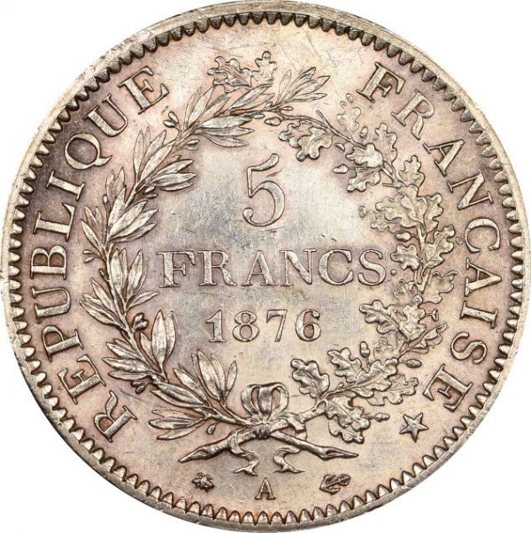 Γαλλία France 5 Francs 1876 Silver Uncirculated