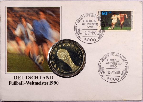 Germany World Cup 1990 First Day Cover With Medal