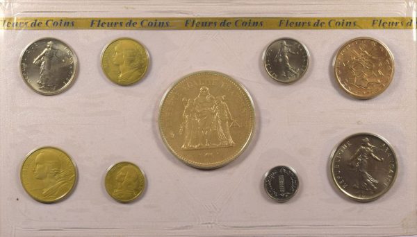 Γαλλία France Mint Coin Set 1975 With Silver 50 Francs