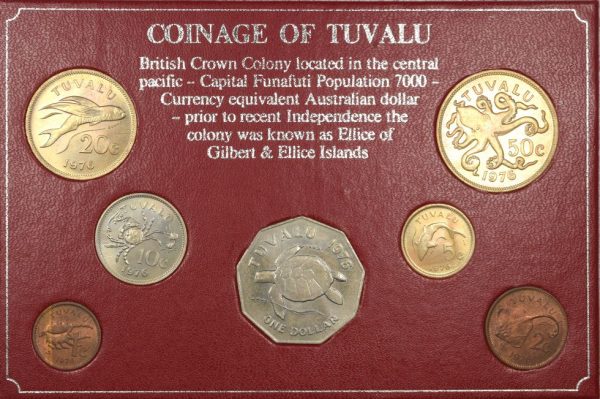 Τουβαλού Tuvalu 1976 Coin Set Uncirculated With Case