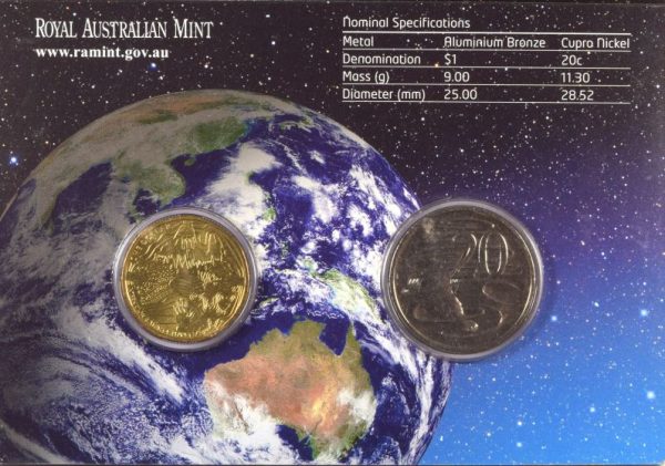 Αυστραλία Australia 2008 Year Of OPlanet Earth 2 Coin Unc Set