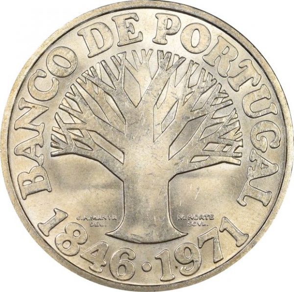 Πορτογαλία Portugal 50 Escudos 1971 Silver Brilliant Uncirculated