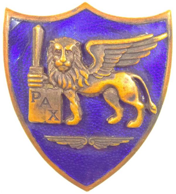 Vintage Italian PAX medal Order Badge With Blue Enamel