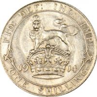 Μεγάλη Βρετανία Britain 1 Shilling 1914 Silver High Grade