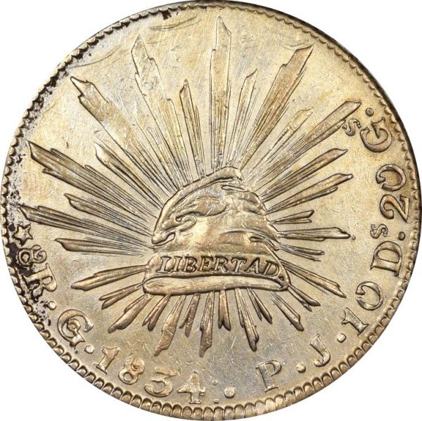 Μεξικό Mexico 8 Real 1834 Silver Coin High Grade