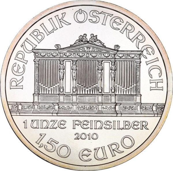 Austria Vienna Philarmonic 1,5 Euro Silver 9999 1 Oz 2010