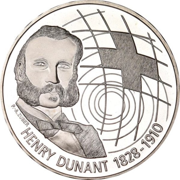 Ελβετία Switzerland 20 Francs 2010 Silver Henry Dunant