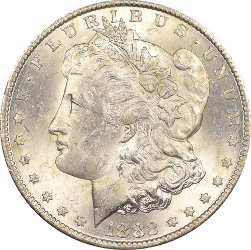 United States Silver Morgan Dollar 1882 Uncirculated Carson City GSA Hoard