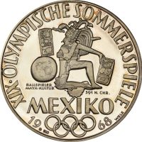 Germany Silver Medal For 1968 Mexico Summer Olympic Games