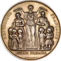 France Silver Medal 1890 - 91 Enseignement Primaire
