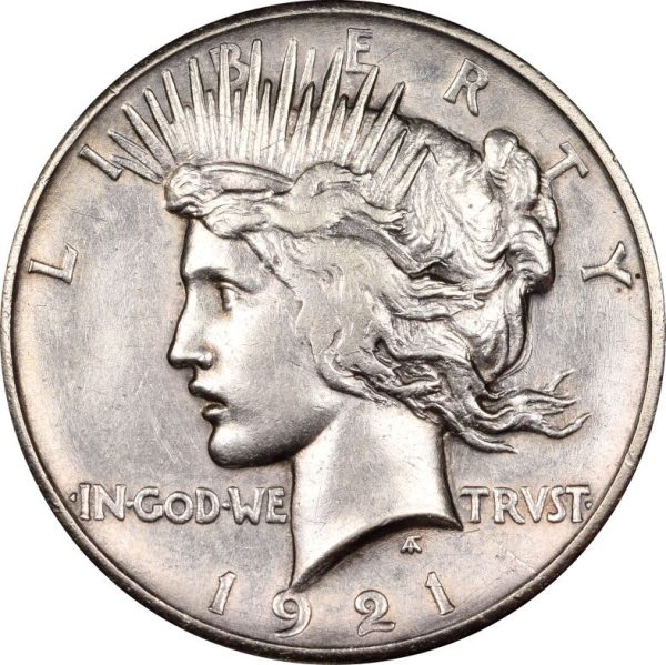 Ηνωμένες Πολιτείες United States Silver Peace Dollar 1921 Rare!