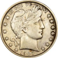 Ηνωμένες Πολιτείες United States Silver 1907 Barber Half Dollar