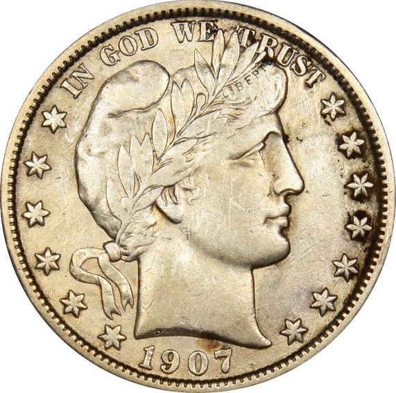 Ηνωμένες Πολιτείες United States Silver 1907 Barber Half Dollar