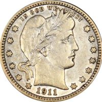 Ηνωμένες Πολιτείες United States 1911 Barber Silver Quarter Dollar